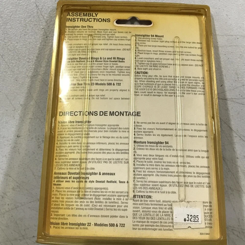 Ironsighter Scope Mount Set Thompson Center Model 345 Thunderhawk Firehawk